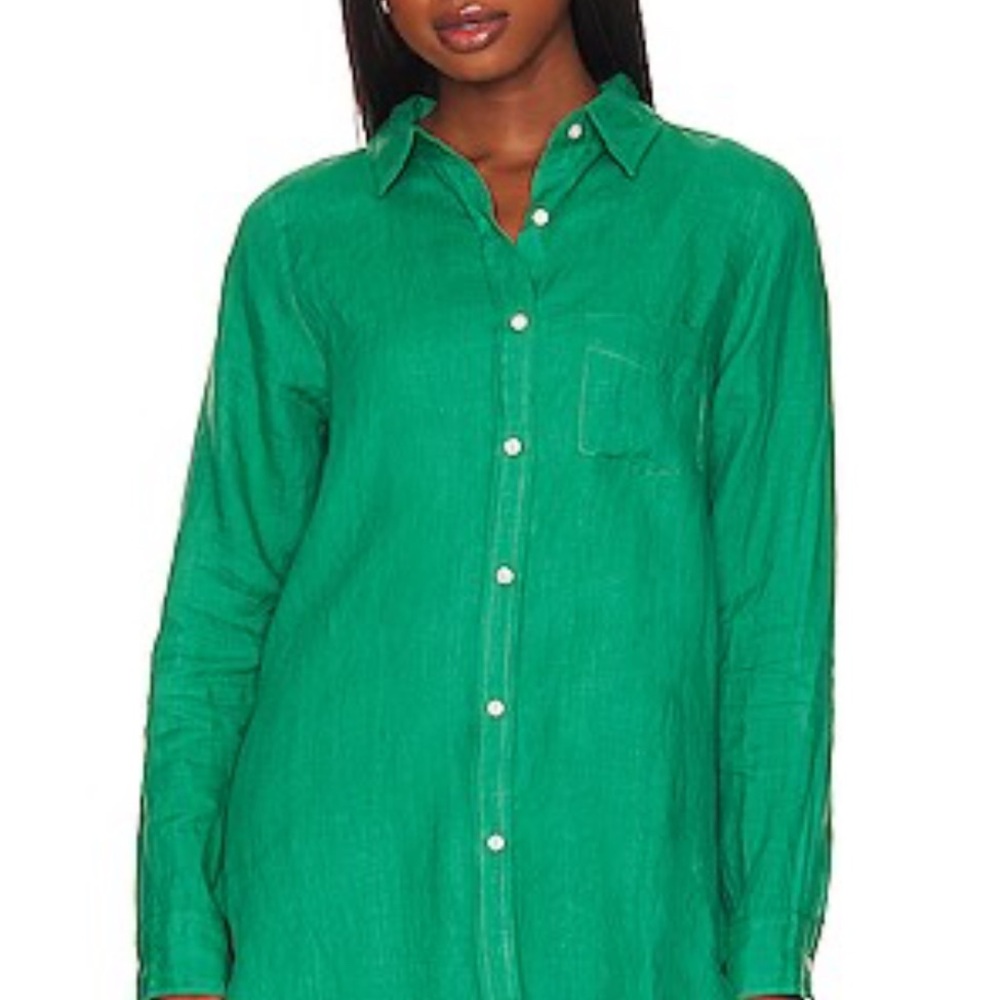 Monday Swimwear Monaco Shirt, size L in limited edition color Jade